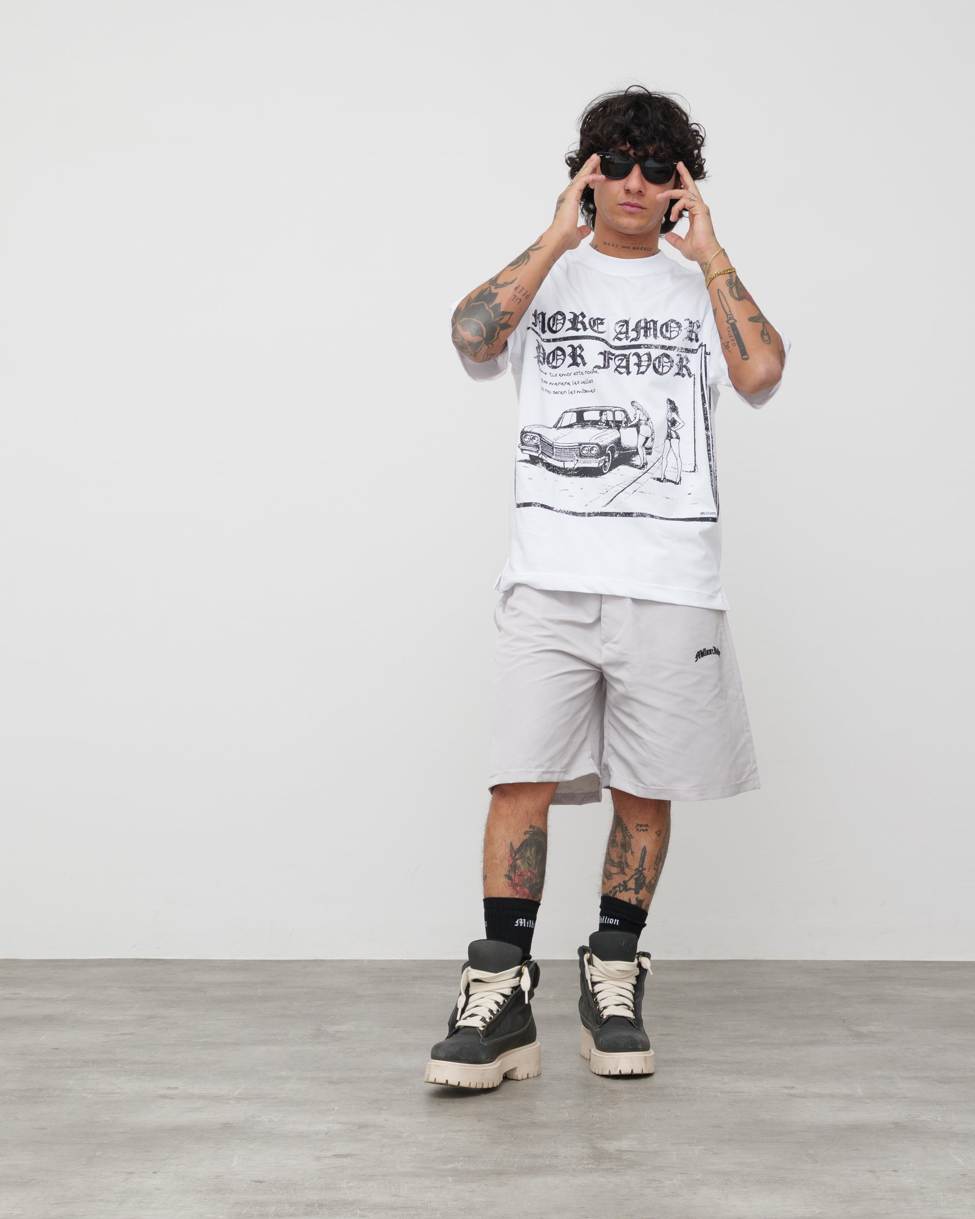 Shorts Tech Inox - Logo Nero