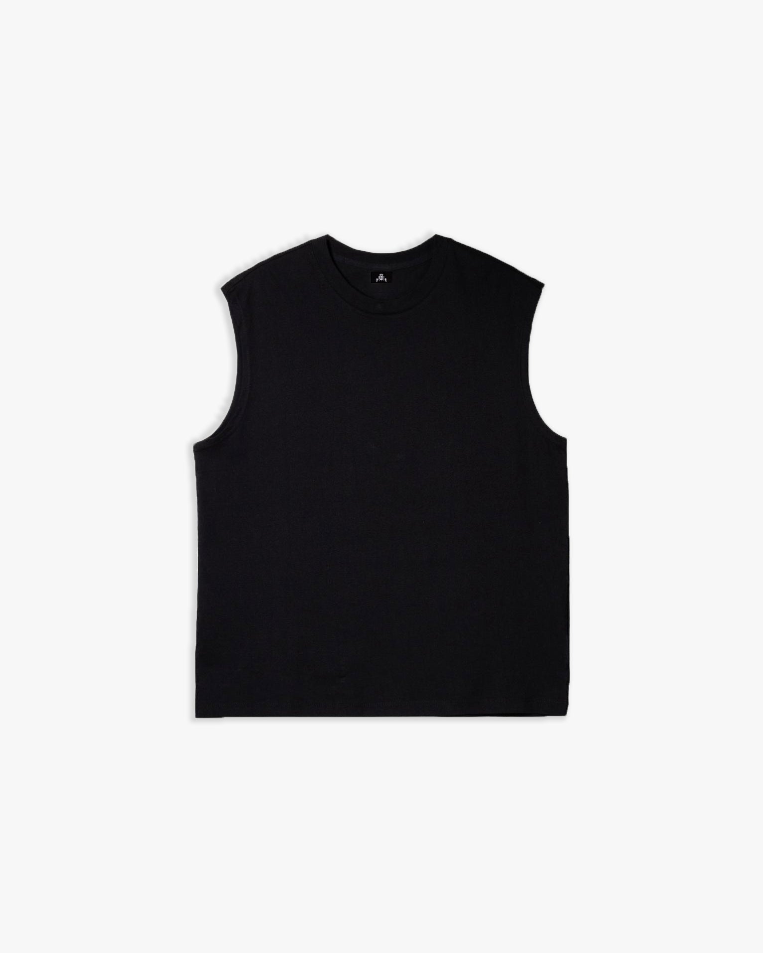 Schwarzes Jersey-Tanktop