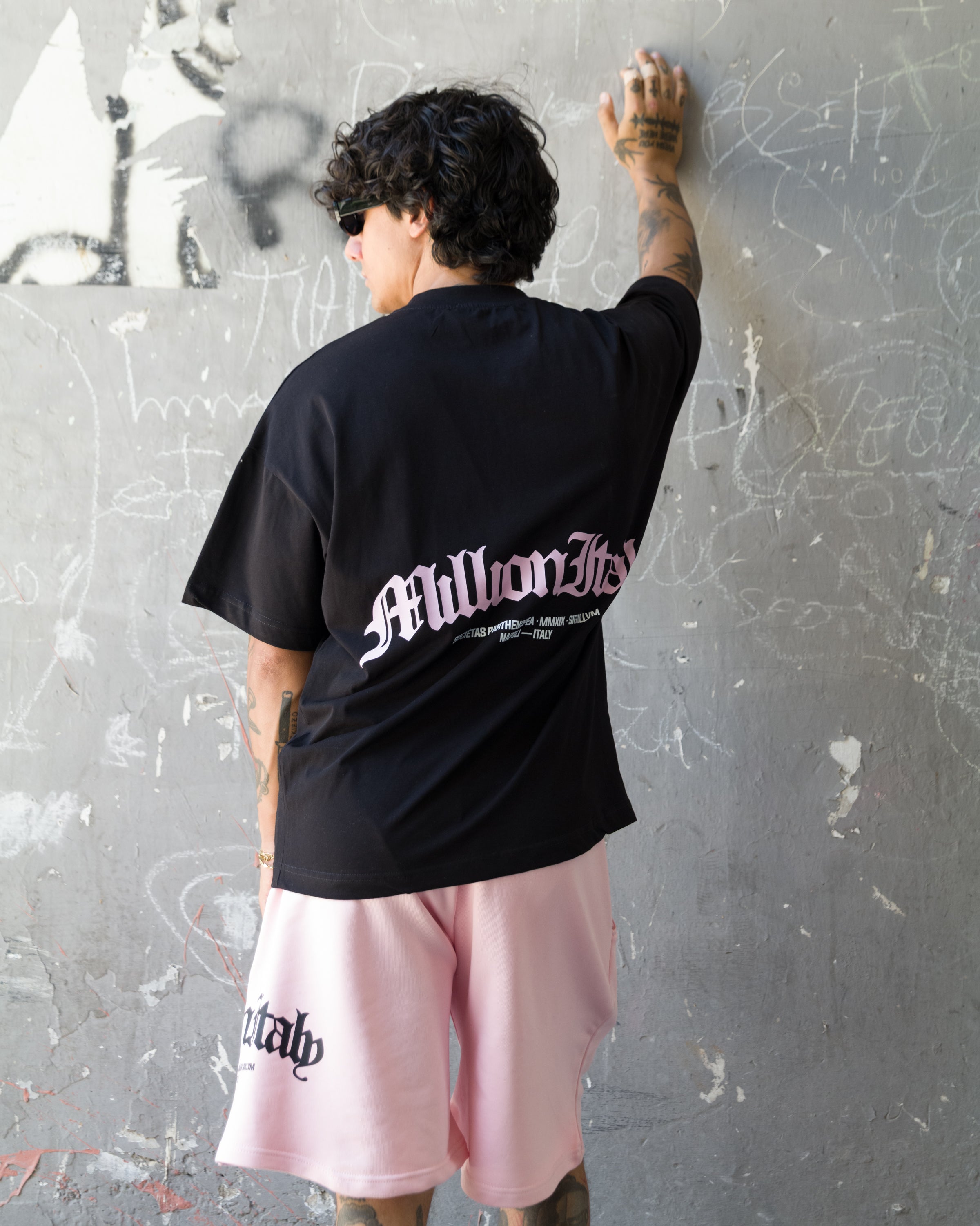 Black Arch Logo Pink T-Shirt