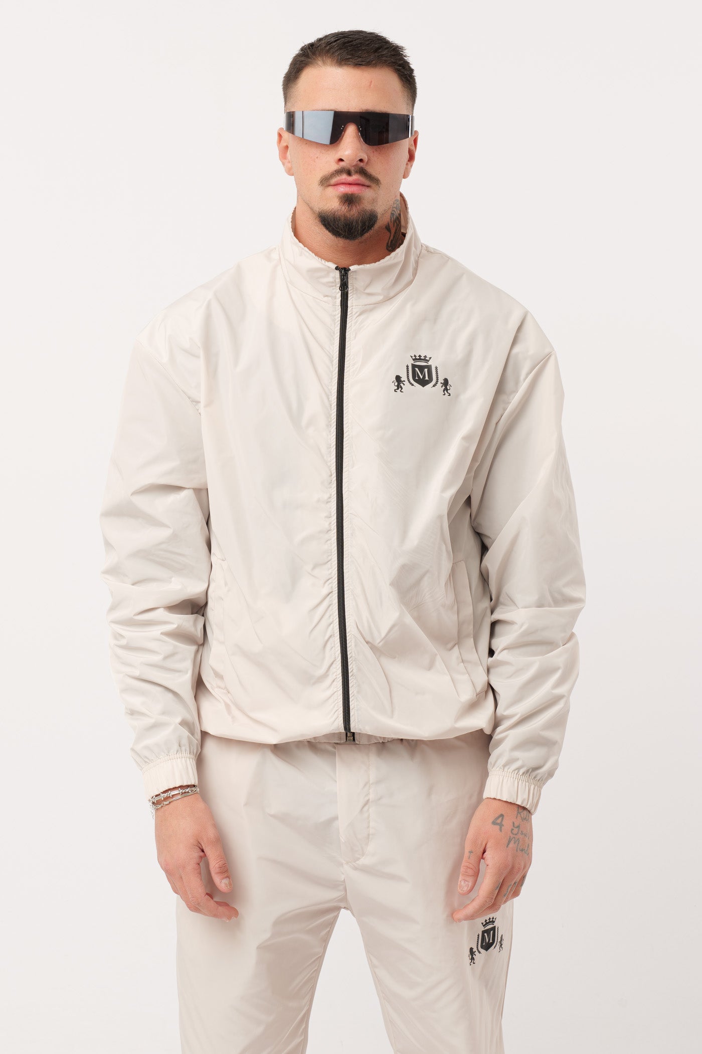 Tuta Tech Beige Logo Nero