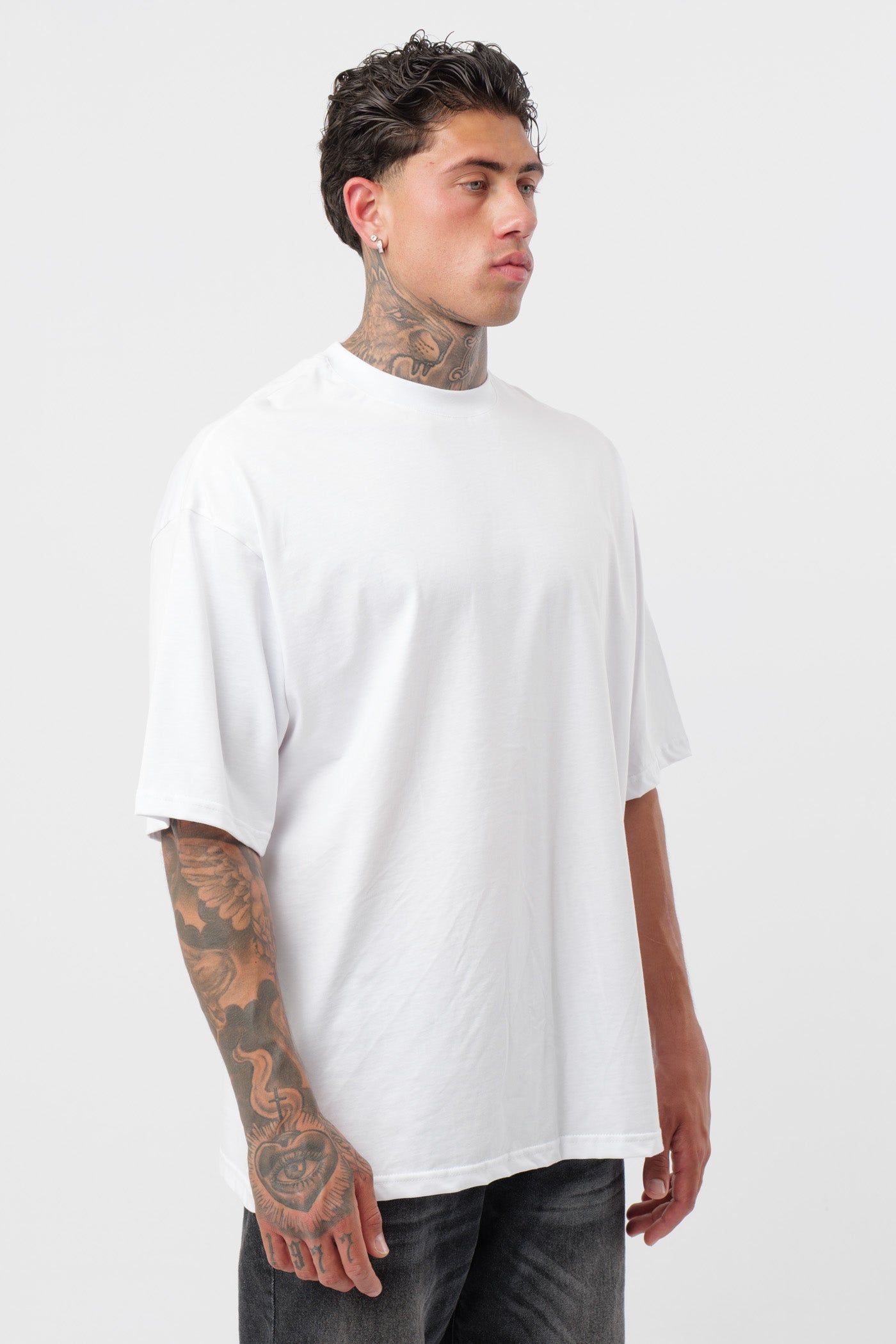 Weißes Oversize-T-Shirt