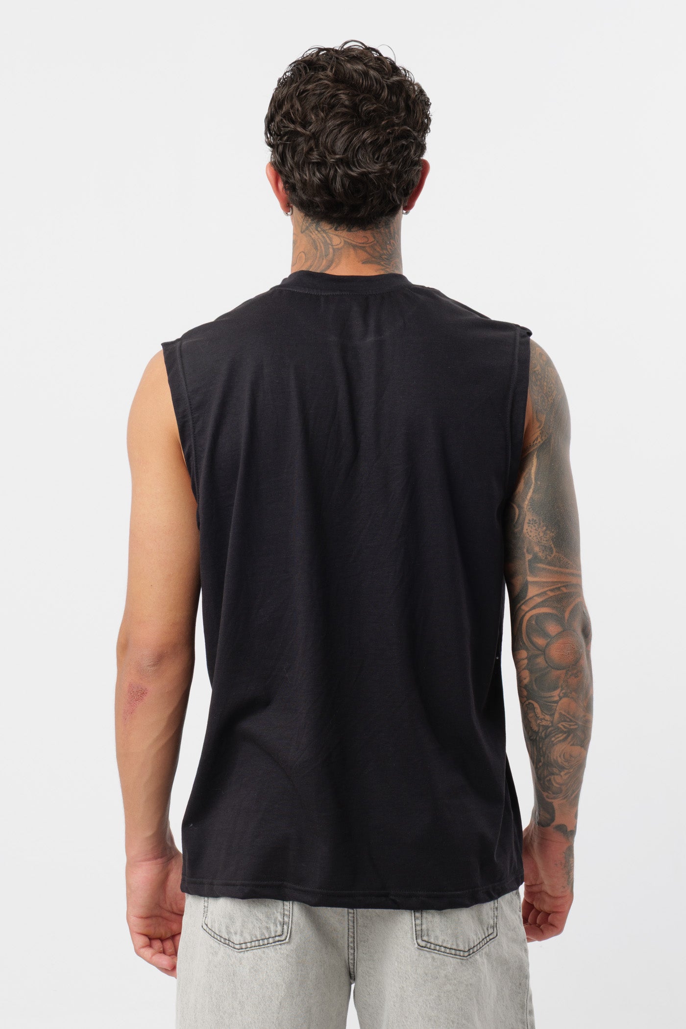 Schwarzes Jersey-Tanktop