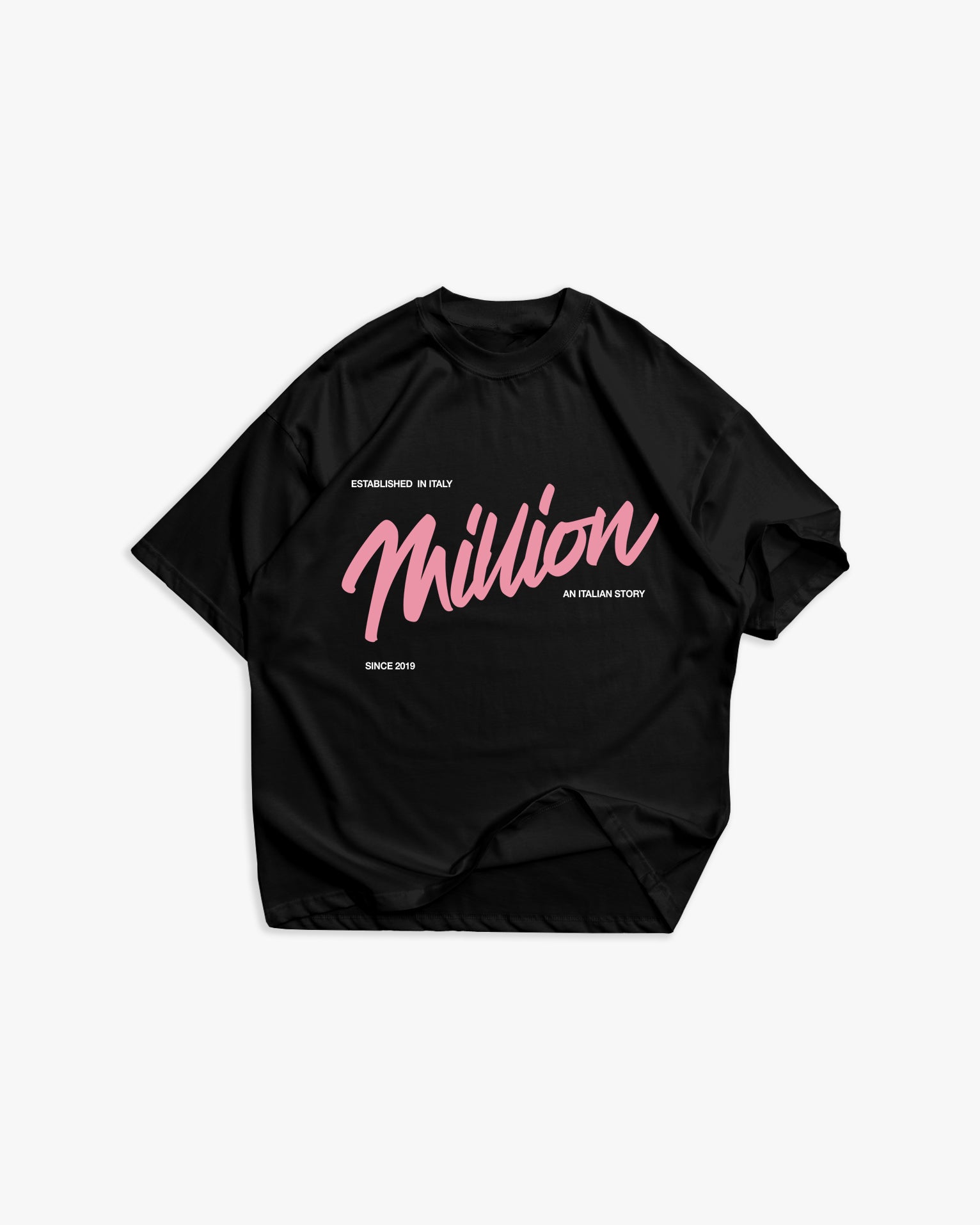 Schwarzes T-Shirt mit schwarzem Logo