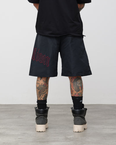 Shorts Tech Nero - Diamond Rosso