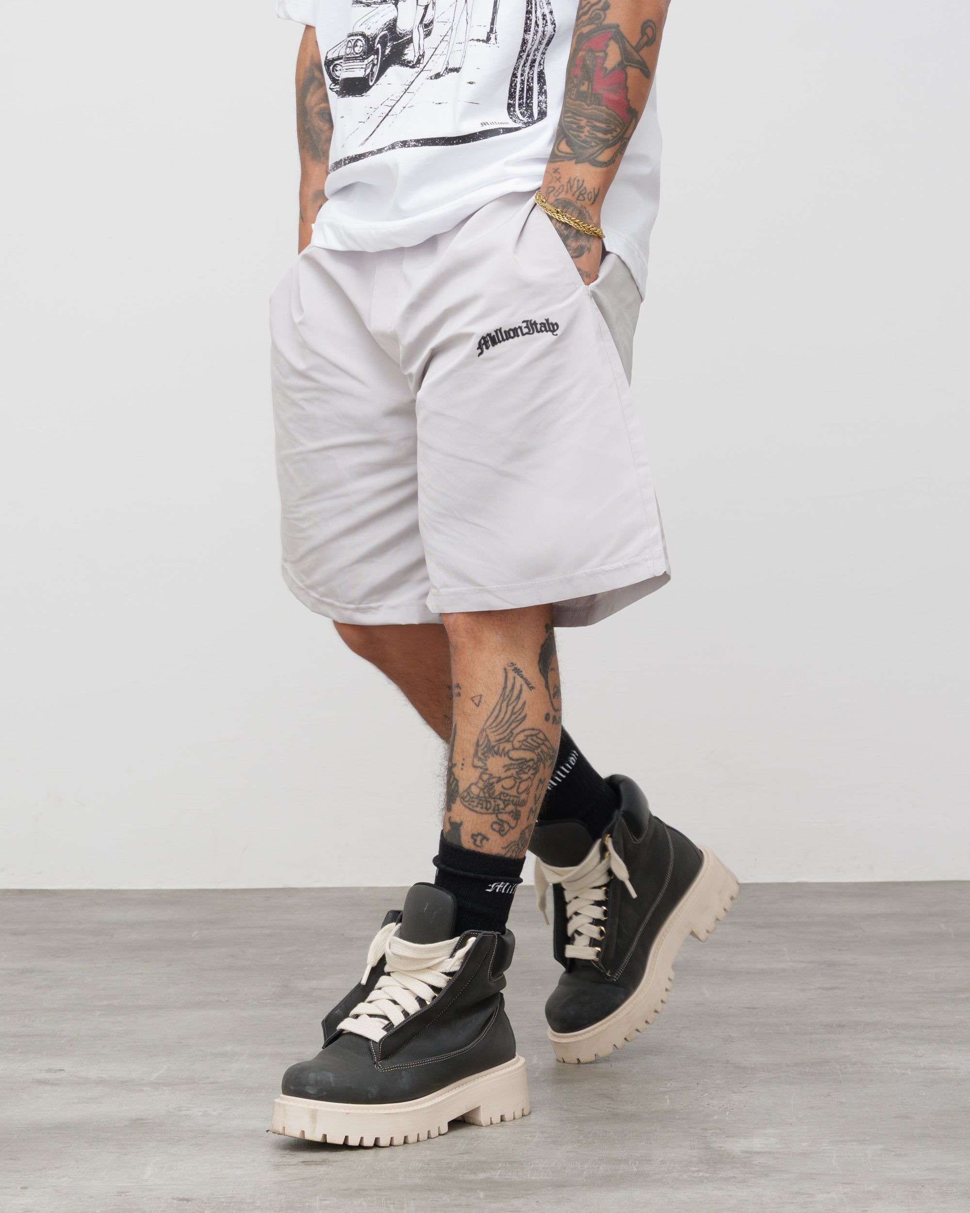 Shorts Tech Inox - Logo Nero