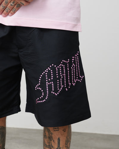 Shorts Tech Nero - Diamond Rosa