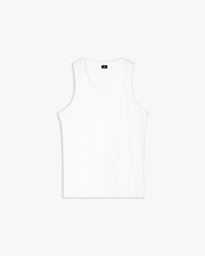 Weißes geripptes Tanktop
