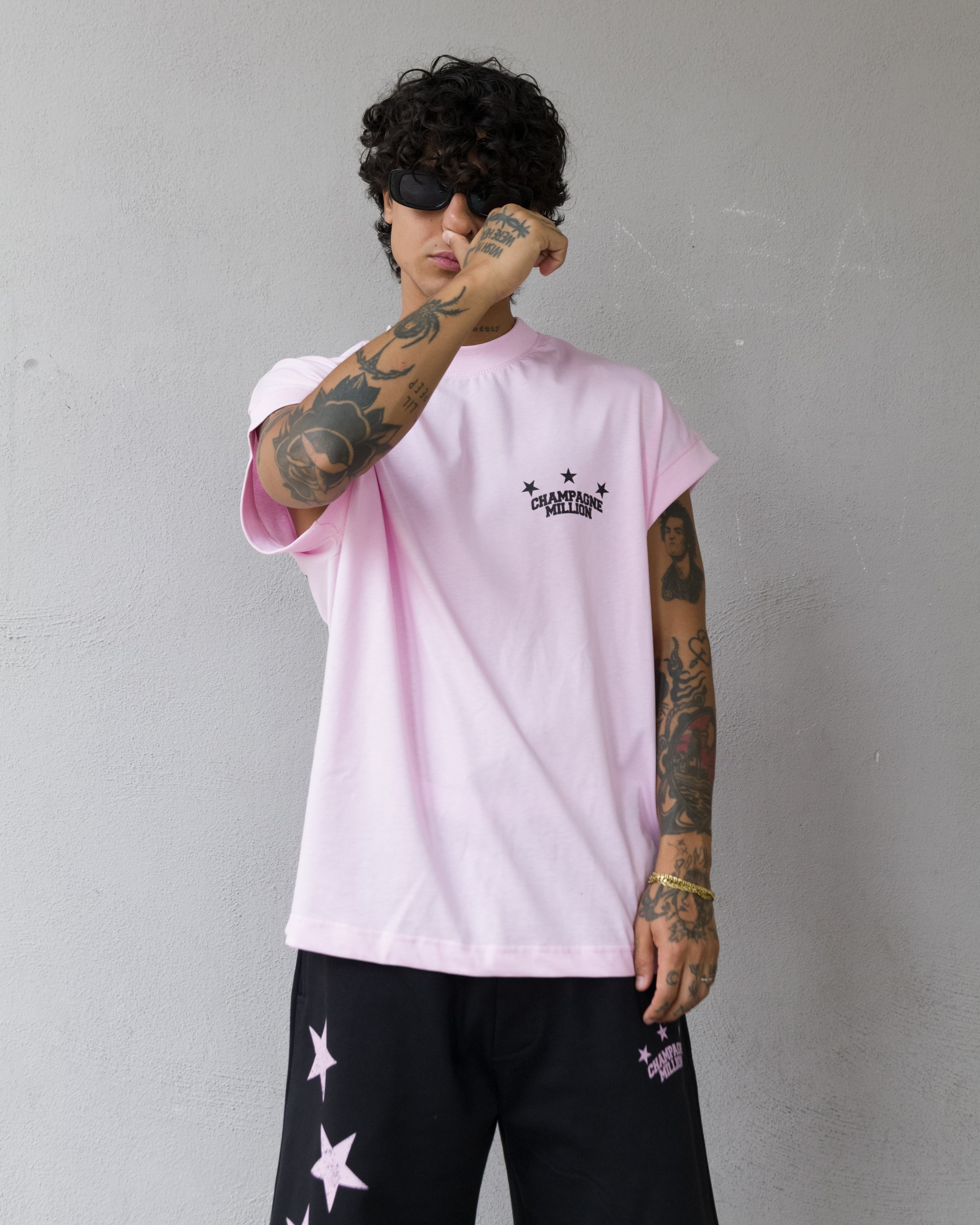 T-Shirt Champagne Million - Rosa