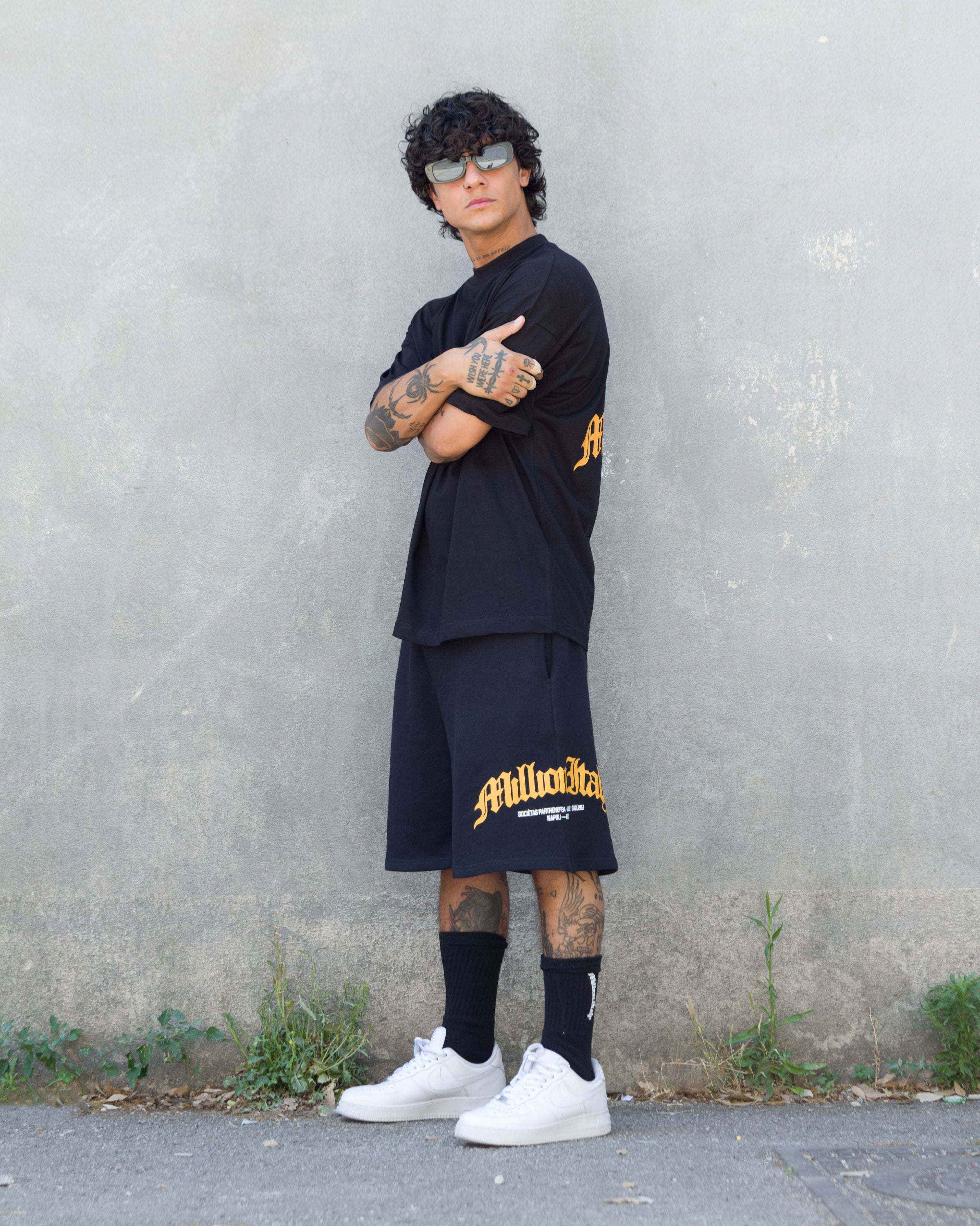 Black Arch Logo Yellow T-Shirt