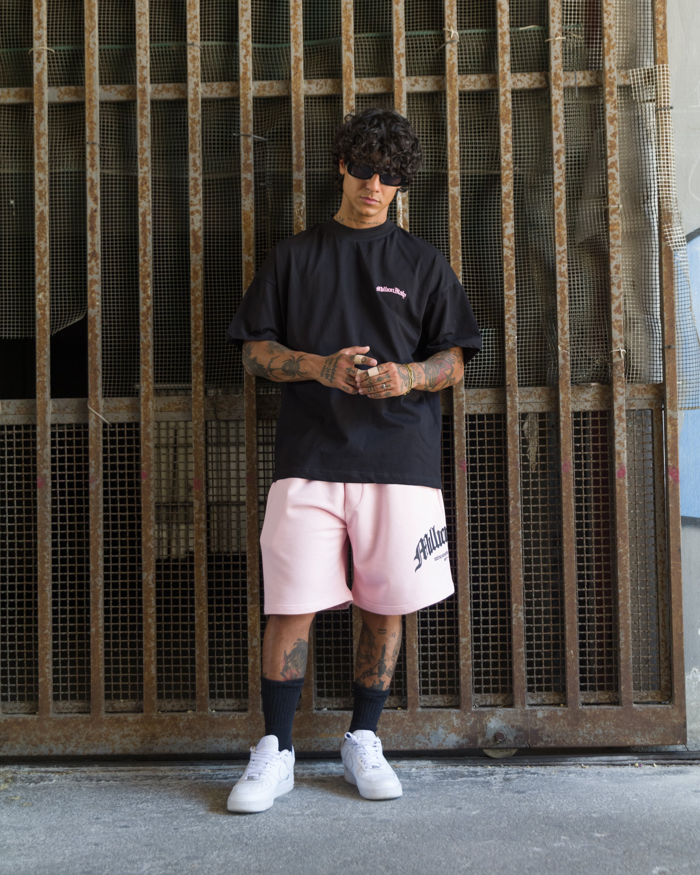 Black Arch Logo Pink T-Shirt