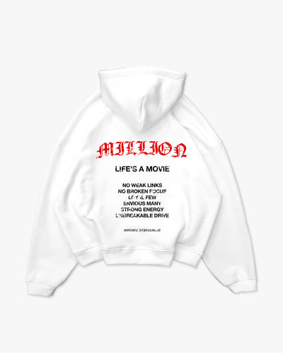 Hoodie Life's a Movie White