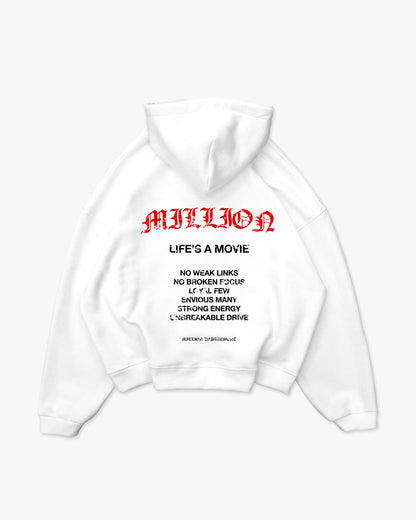 Hoodie Life's a Movie White