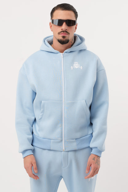 Tuta Logo Zip Azzurra