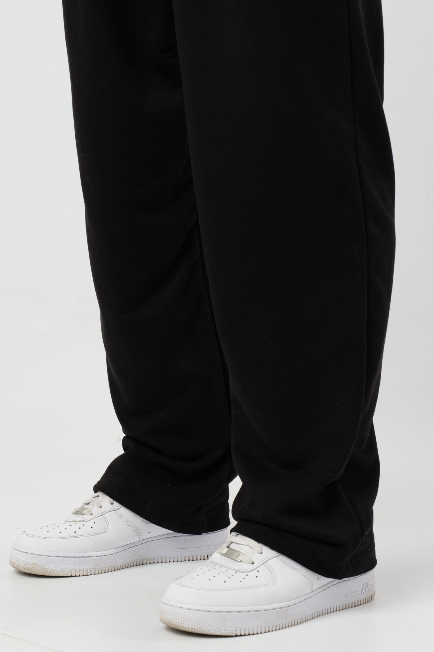 Pantalone Wide Nero con Logo Nero