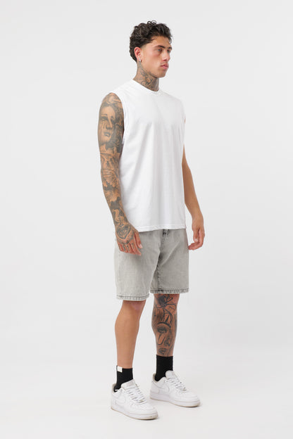 Weißes Jersey-Tanktop