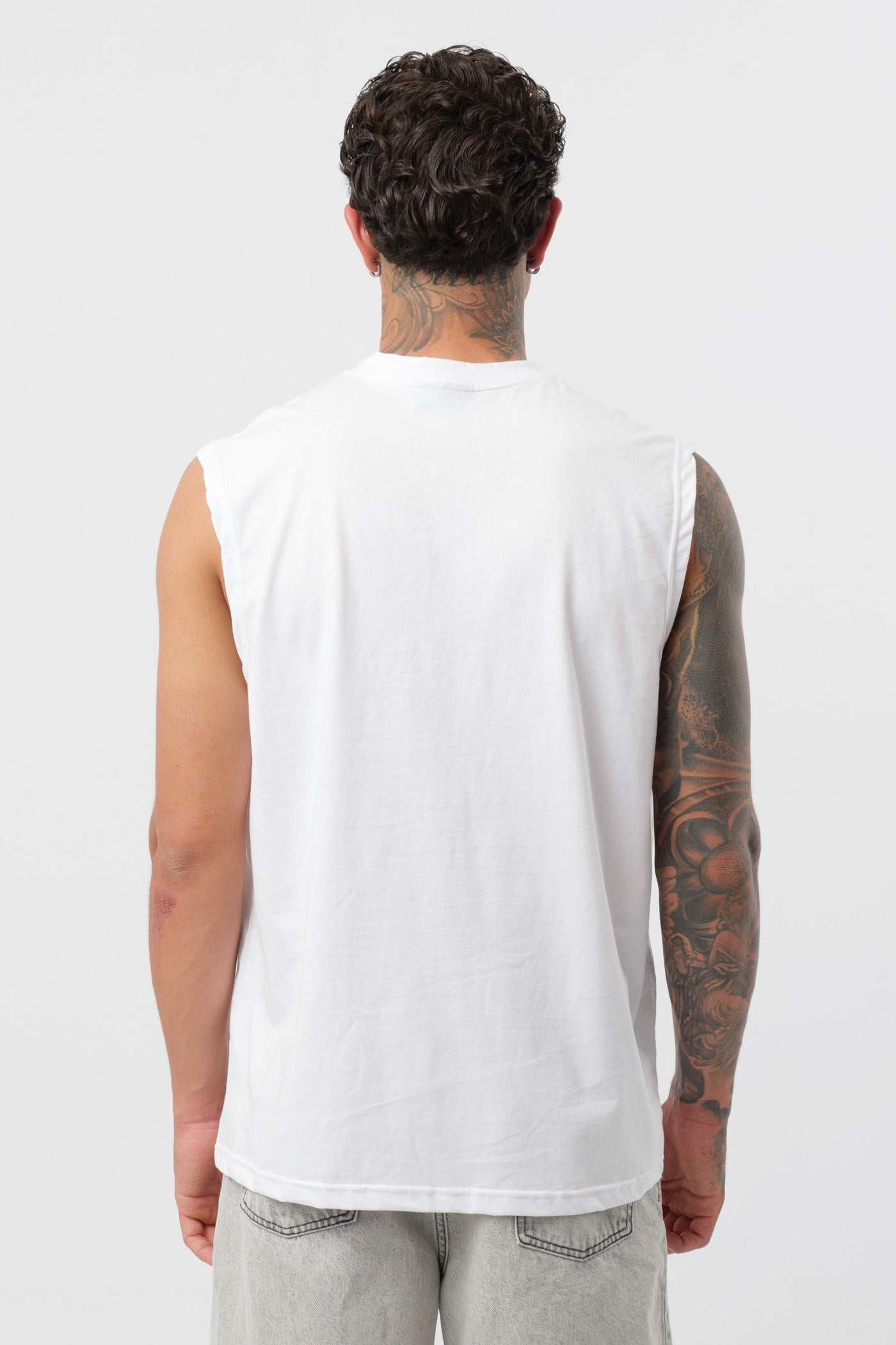 Weißes Jersey-Tanktop