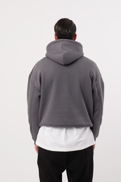 Hoodie Piombo Cropped Logo