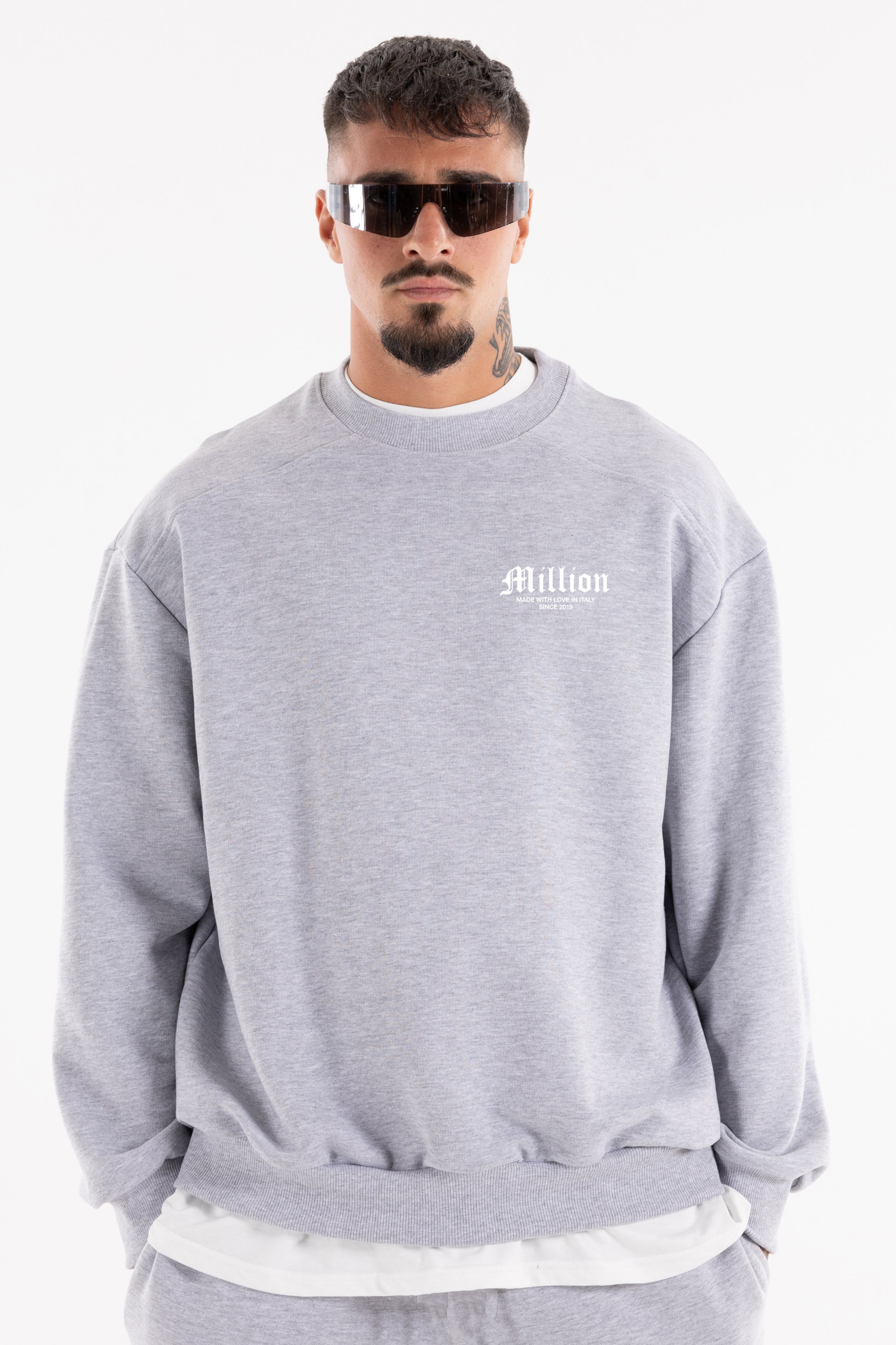 Crewneck White Iconic Grigia